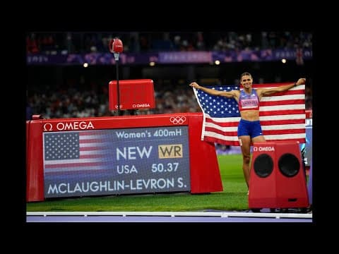 Sydney McLaughlin-Levrone breaks own world record, wins Olympic gold in 400M hurdles | Via: AP
