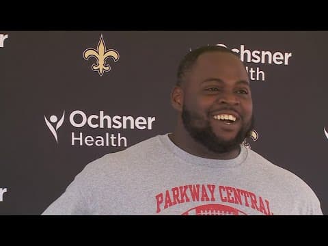 Saints DT talks facing Erik McCoy in practice, putting on the pads