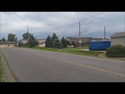 28 train cars derail in Logan County; no one injured