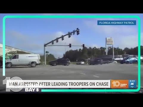 Man arrested after leading troopers on high-speed chase