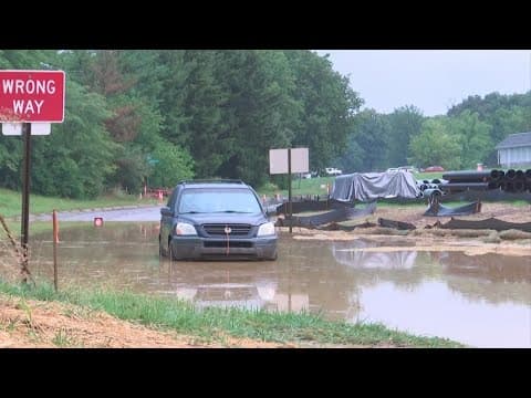 Rain leads to flooding in Little Turtle neighborhood in northeast Columbus
