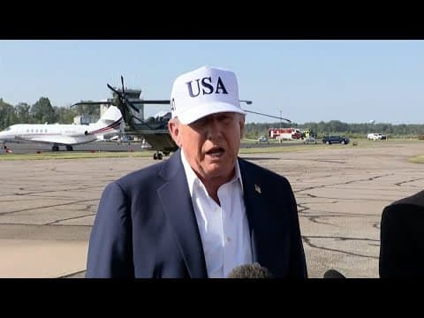 President Trump answers questions about deadly flooding in Texas