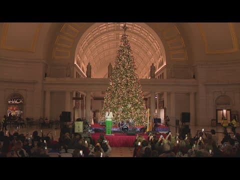 Christmas tree lighting held in Union Station