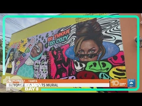 Beyoncé receives warm welcome to Tampa ahead of concert with large mural near downtown