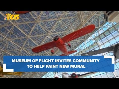 Seattle's Museum of Flight invites community to paint its new mural