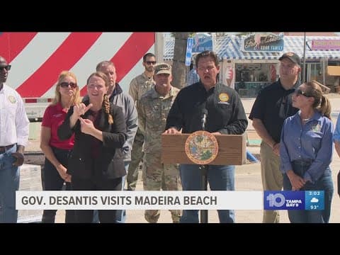 Gov. Ron DeSantis visits Madeira Beach to assess Helene damage