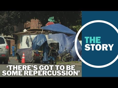 Central Eastside business struggles with sudden arrival of homeless camp blocking sidewalk, parking