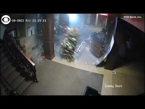 Security cameras capture moment tornado rips through bank