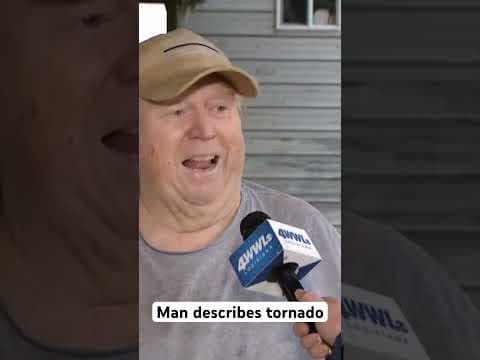 Man describes tornado touchdown near Louisiana-Mississippi state line #tornado #weather