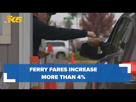 Washington State Ferry fares now 4.25% more expensive