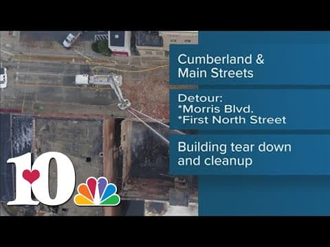 Roads in downtown Morristown closed for several weeks after building fire