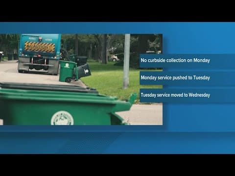 Curbside trash, recycling collection schedule changes for Memorial Day in Houston