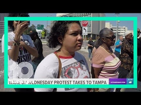 Protestors gather in Tampa amid DeSantis' stance on course material in classrooms