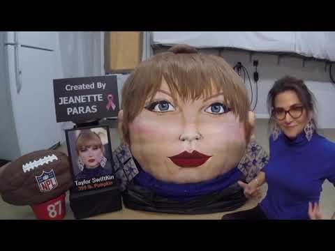 Ohio artist turns massive pumpkin into 'Taylor SwiftKin'
