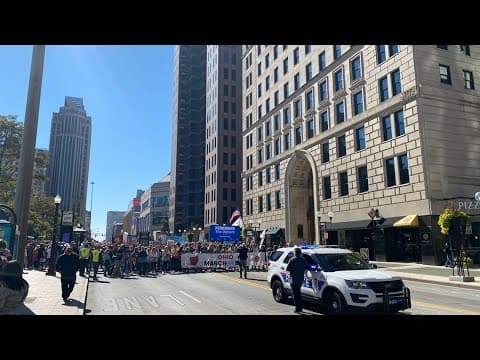 Hundreds march against abortion in downtown Columbus