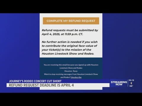 Deadline set for refunds following shortened Journey concert at RodeoHouston