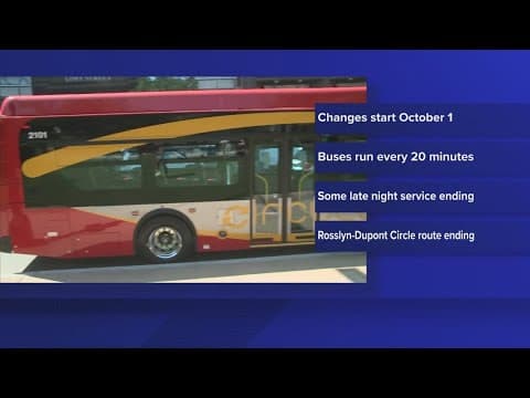 Plans to eliminate the DC Circulator will begin October 1