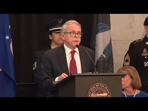 DeWine, Husted deliver remarks at wreath-laying ceremony ahead of Memorial Day