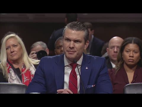 Pete Hegseth responds to questions about women serving in combat roles