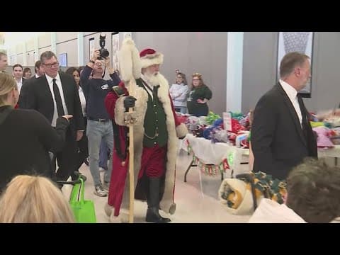 A few lucky kids got to take a flight to the North Pole