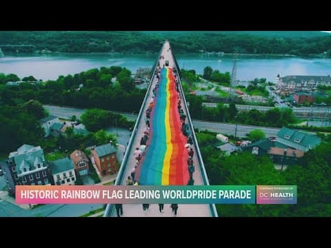 Historic 1,000-foot rainbow flag leads WorldPride Parade