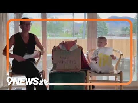 Denver mom entertains weather-obsessed toddler by doing pretend newscast