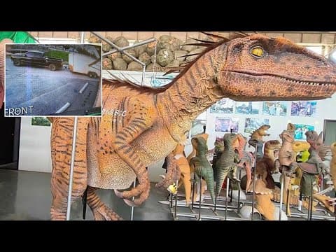 Owners of Jurassic Extreme Houston offering $1,500 reward for return of stolen dinosaurs, trailer