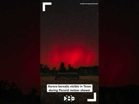 TIMELAPSE: Northern lights make an appearance in North Texas during the Perseid meteor shower!