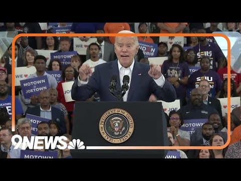 Biden campaigns in Detroit: 'I am running and we're going to win'