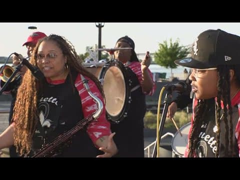 The Original Pinettes Brass Band with live tunes from the Riverfront in New Orleans
