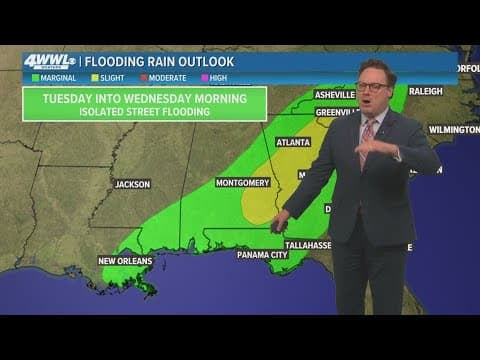 New Orleans Weather Impact Alert: Flooding possible Tuesday