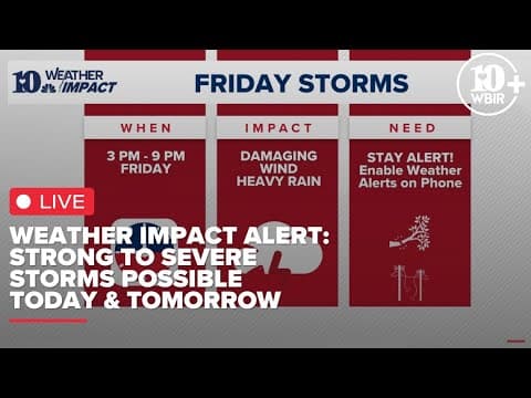 Watch Live || Tracking potential strong to severe storms in East TN this afternoon and evening