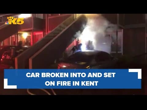 BREAKING: Car broken into and set on fire in Kent