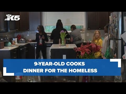9-year-old cooks dinner for the homeless