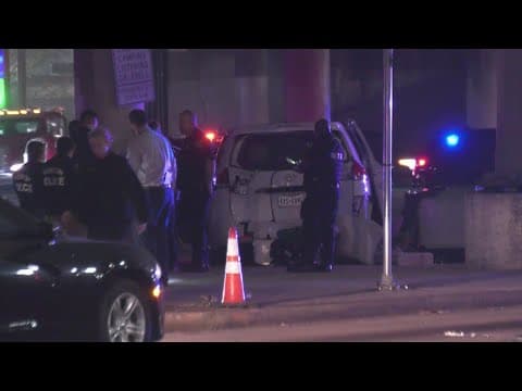 Child, father riding in Uber injured in chase, crash along the North Freeway, police say