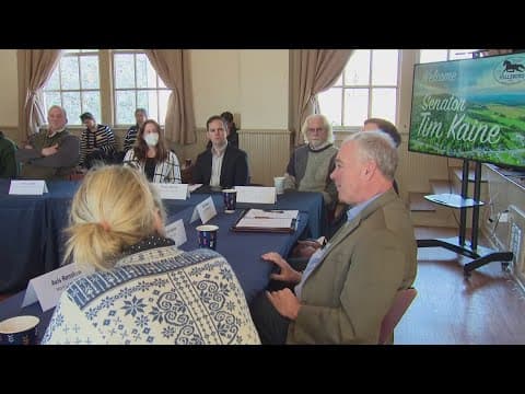 Sen. Tim Kaine holds a roundtable with Virginia farmers