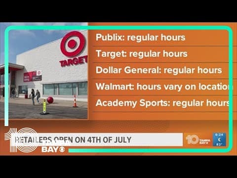 Here's which stores are open and closed on July 4