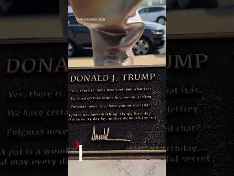 Trump–Epstein statue appears on National Mall in DC #Trump #Epstein #WashingtonDC