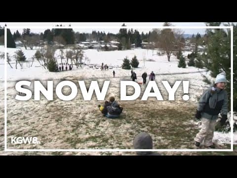 With schools closed, Portland-area students enjoy the snow day