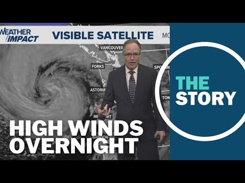 Strong winds and rain continue overnight in Portland