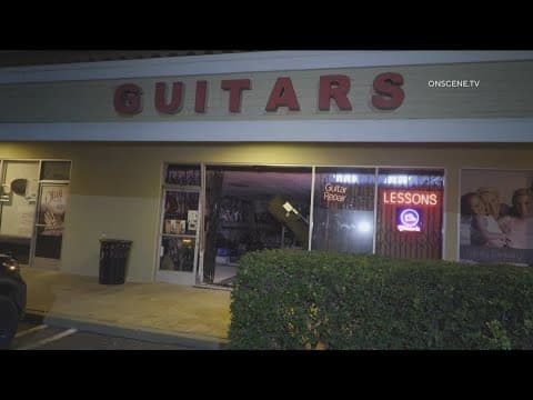 Car slams into Chula Vista guitar shop