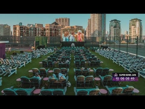 Rooftop Cinema Super Bowl LVIII watch party