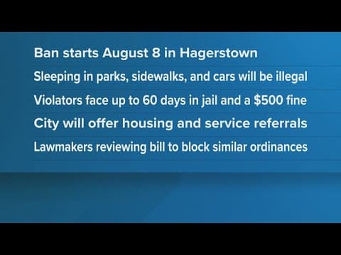 Hagerstown to temporarily ban outdoor sleeping starting Aug. 8