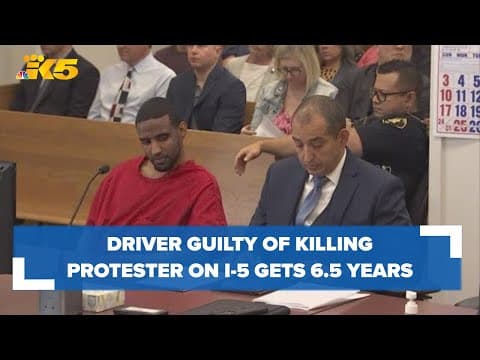 Driver guilty of hitting, killing protester on I-5 in 2020 sentenced