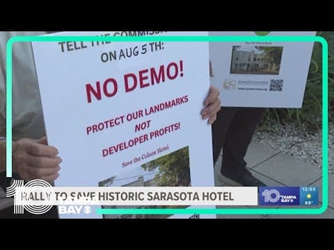 Community members hold rally to save historic Sarasota hotel from demolition