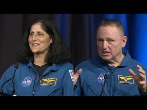 NASA astronauts who were stuck in space speak in full press conference