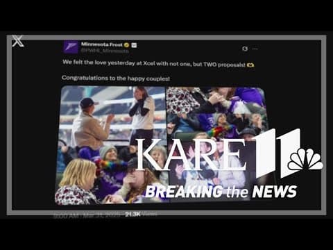 Minnesota Frost game features two wedding proposals