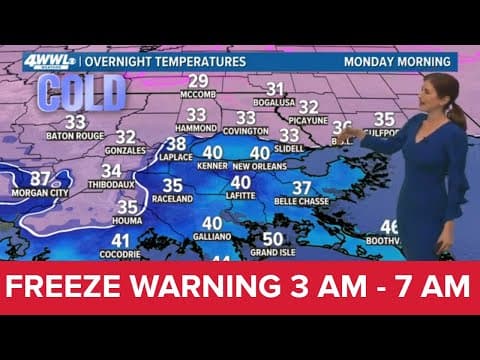 Cold Monday morning, beautiful afternoon