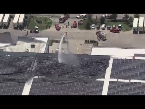 Solar panels melt when fire breaks out at Pasadena warehouse