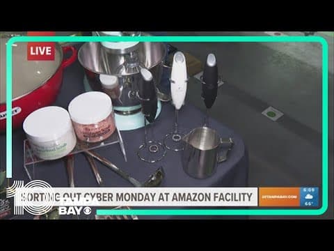 Cyber Monday: Sorting out deals at an Amazon facility